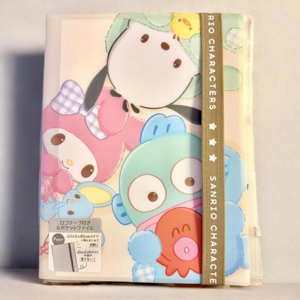 Sanrio File Folder With 6 Pockets & Slider Compartment Melody Pochacco Hangyodon